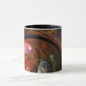 流体つながり抽象芸術コーヒーマグ マグカップ (中央)