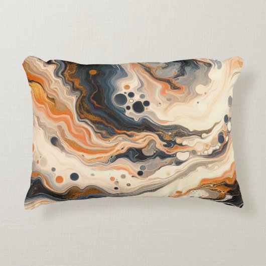 流体の融合：暖かさが涼しさを感じる場所 アクセントクッション (正面)