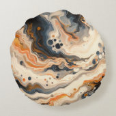 流体の融合：暖かさが涼しさを感じる場所 ラウンドクッション (裏面)