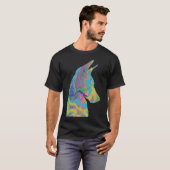 流体アートアクリル注入ドベルマン Tシャツ (正面フル)