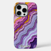 流体アートアメジストと金ゴールド Case-Mate iPhoneケース (裏面)