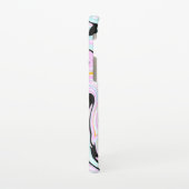 流体アートコットンキャンディーピンク、ティール(緑がかった色)、ブラックと金ゴールド SAMSUNG GALAXYケース (左側)