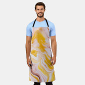 流体アート:虹色抽象芸術テクスチャ。 エプロン (着用した状態)