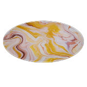 流体アート：虹色抽象芸術テクスチャ。 カッティングボード (角)