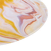 流体アート：虹色抽象芸術テクスチャ。 カッティングボード (角)