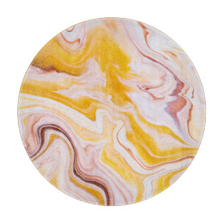 流体アート:虹色抽象芸術テクスチャ。 カッティングボード