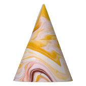 流体アート：虹色抽象芸術テクスチャ。 パーティーハット (左)