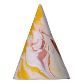 流体アート：虹色抽象芸術テクスチャ。 パーティーハット (右)