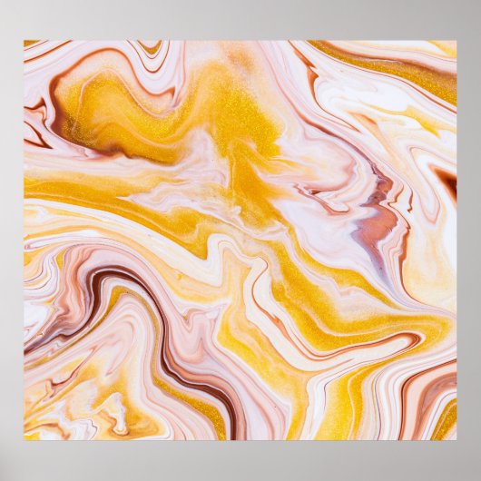 流体アート：虹色抽象芸術テクスチャ。 ポスター (正面)