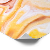 流体アート：虹色抽象芸術テクスチャ。 ポスター (角)