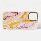 流体アート:虹色抽象芸術テクスチャ。 iPhoneケース (裏面横)