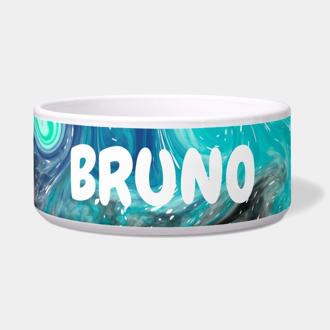 流体カラフルアート抽象芸術大理石パーソナライズされた ボウル (正面)