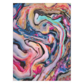 流体カラフルマーブリング抽象化 テーブルクロス (正面)