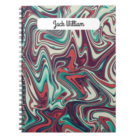 流体カラフル及び液体スパイラルノート ノートブック (正面)