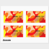 流体カラフル抽象芸術背景 長方形シール (シート)