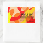 流体カラフル抽象芸術背景 長方形シール (バッグ)