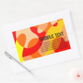 流体カラフル抽象芸術背景 長方形シール (封筒)