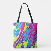 流体カラー：ドリッピング抽象芸術最高傑作 トートバッグ (裏面)