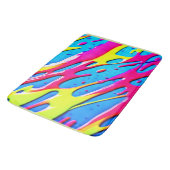 流体カラー：ドリッピング抽象芸術最高傑作 バスマット (アングル)