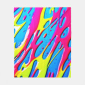 流体カラー：ドリッピング抽象芸術最高傑作 フリースブランケット (正面)