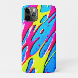 流体カラー：ドリッピング抽象芸術最高傑作 iPhone 11 PROケース