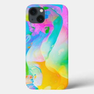 流体コンテンポラリーネオン抽象芸術 iPhone 13ケース