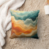 流体コンテンポラリー波抽象芸術 クッション (ブランケット)