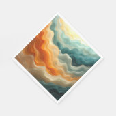 流体コンテンポラリー波抽象芸術 スタンダードランチョンナプキン (角)