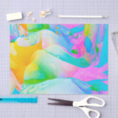 流体ネオン抽象芸術 薄葉紙 (クラフト)