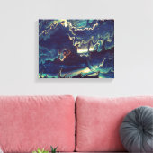 流体ブルースII キャンバスプリント (インサイチュ (リビング))