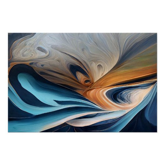 流体ブルー ポスター (正面)