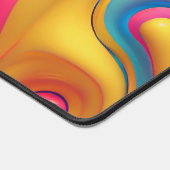 流体プラスチック製ネオン抽象芸術 デスクマット (コーナー)