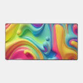 流体プラスチック製ネオン抽象芸術 デスクマット (正面)