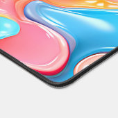 流体プラスチック製ネオン抽象芸術 デスクマット (コーナー)