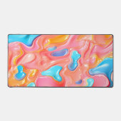 流体プラスチック製ネオン抽象芸術 デスクマット (正面)
