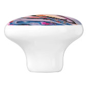 流体マカラフルブリング抽象化 セラミックノブ (側面)