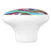 流体マカラフルブリング抽象化 セラミックノブ (側面)