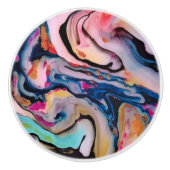 流体マカラフルブリング抽象化 セラミックノブ (正面)