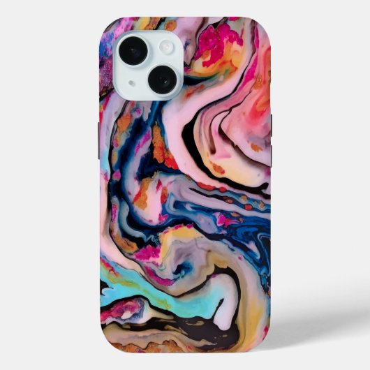 流体マカラフルブリング抽象化 Case-Mate iPhoneケース (裏面)
