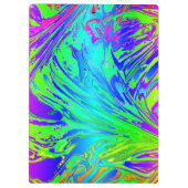 流体レインボー抽象芸術絵を描(ばちゃばちゃ)跳ねる クリップボード (裏面)