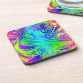 流体レインボー抽象芸術絵を描（ばちゃばちゃ）跳ねる コースター (左側)