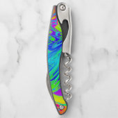 流体レインボー抽象芸術絵を描（ばちゃばちゃ）跳ねる ソムリエナイフ (裏面)