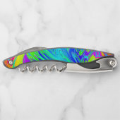 流体レインボー抽象芸術絵を描（ばちゃばちゃ）跳ねる ソムリエナイフ (裏面)