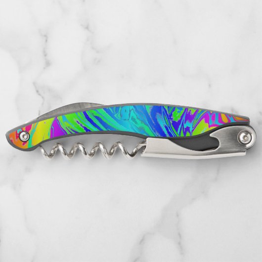 流体レインボー抽象芸術絵を描（ばちゃばちゃ）跳ねる ソムリエナイフ (裏面)