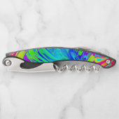 流体レインボー抽象芸術絵を描（ばちゃばちゃ）跳ねる ソムリエナイフ (正面)