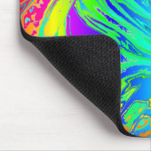 流体レインボー抽象芸術絵を描（ばちゃばちゃ）跳ねる マウスパッド (コーナー)