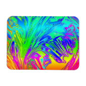 流体レインボー抽象芸術絵を描(ばちゃばちゃ)跳ねる マグネット (横)