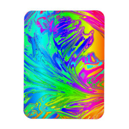 流体レインボー抽象芸術絵を描（ばちゃばちゃ）跳ねる マグネット