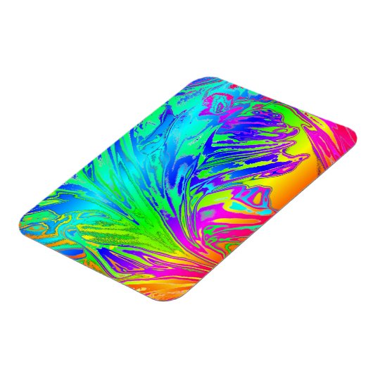 流体レインボー抽象芸術絵を描（ばちゃばちゃ）跳ねる マグネット (左側)