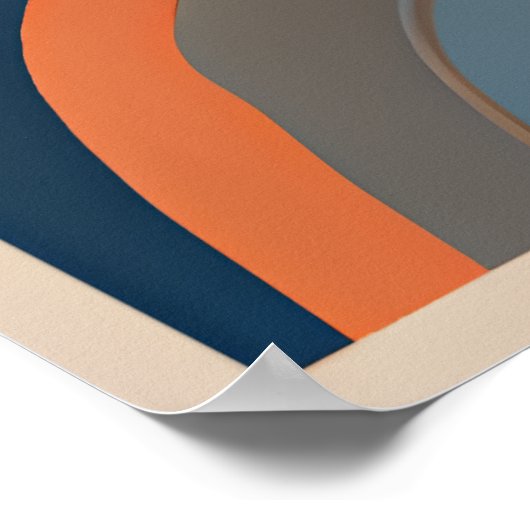 流体型枠:抽象芸術アート、フローカラー ポスター (角)